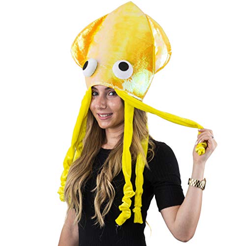 Algopix Similar Product 6 - Yellow Hat Yellow Squid Hat Octopus