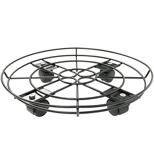 Algopix Similar Product 11 - Sunnydaze Rolling Metal Plant Stand