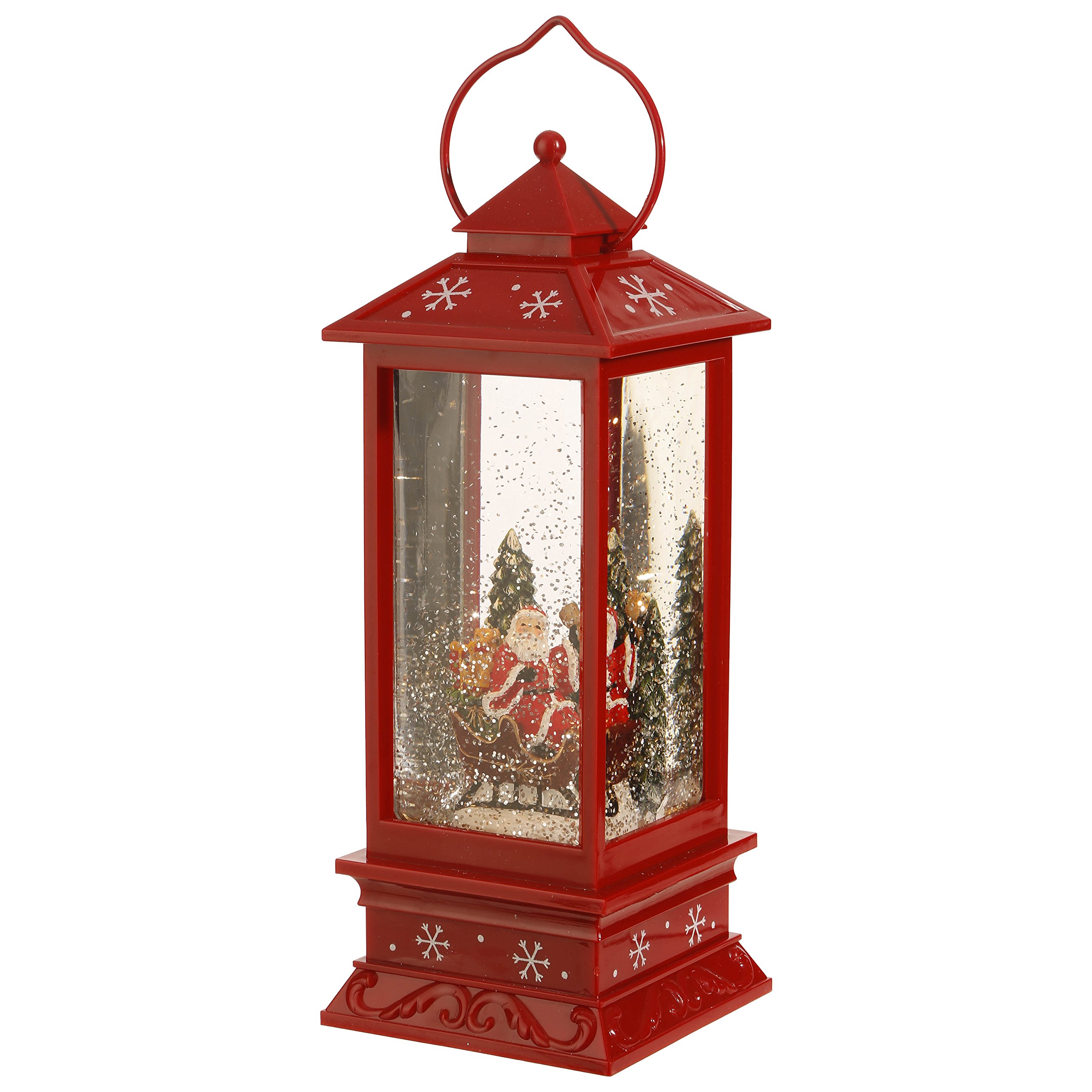 Algopix Similar Product 13 - Lighted Snow Globe Lantern 11 Inch