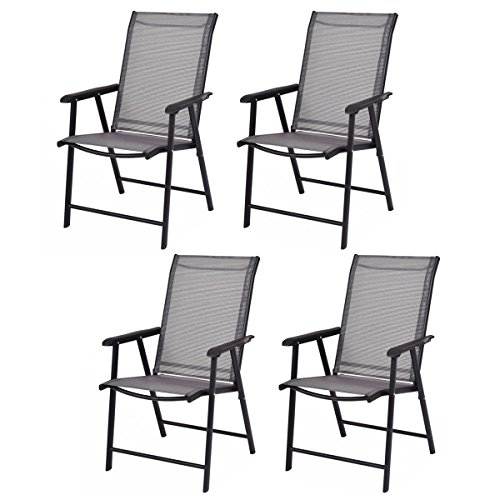 Algopix Similar Product 4 - Giantex Set of 4 Patio Chairs Outdoor