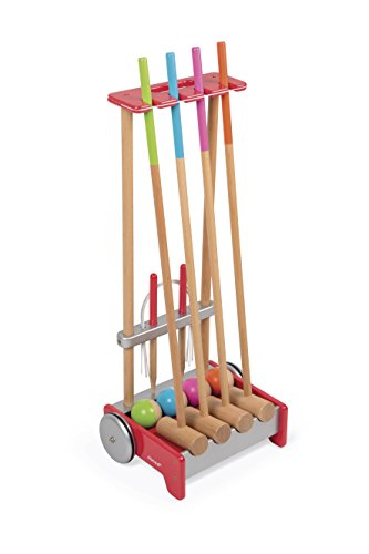 Algopix Similar Product 14 - Janod J03211 Family Croquet Trolley Game