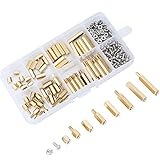 Algopix Similar Product 1 - eBoot 180 Pieces Male Female Hex Brass