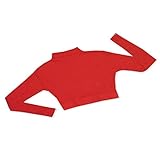 Algopix Similar Product 17 - Turtleneck Midriff Red