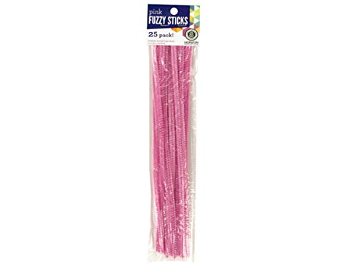 Algopix Similar Product 4 - bulk buys SC038 Pink Fuzzy Craft Sticks