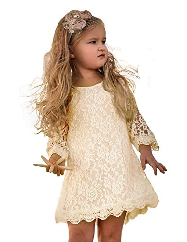 Algopix Similar Product 17 - APRIL GIRL Flower Girl Dress Lace