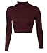 Algopix Similar Product 7 - Turtleneck Midriff Dark Maroon