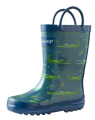 Algopix Similar Product 3 - OAKI Kids Rubber Rain Boots with