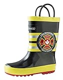 Algopix Similar Product 13 - OAKI Kids Rubber Rain Boots with