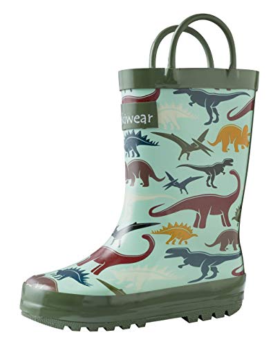 Algopix Similar Product 3 - OAKI Kids Rubber Rain Boots with