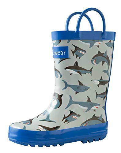 Algopix Similar Product 11 - OAKI Kids Rubber Rain Boots with