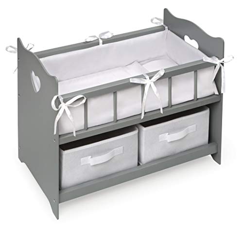 Algopix Similar Product 6 - Doll Crib with Two Baskets and Free