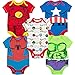 Algopix Similar Product 8 - Marvel Baby Boys 5 Pack Bodysuits 