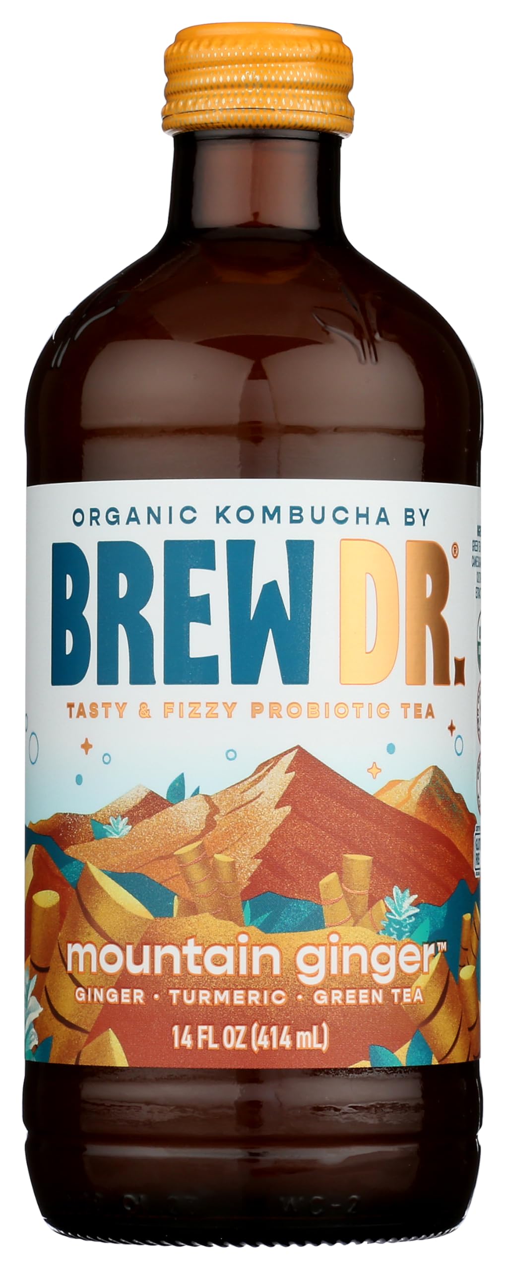Algopix Similar Product 18 - BREW DR Ginger Turmeric Kombucha, 14 FZ