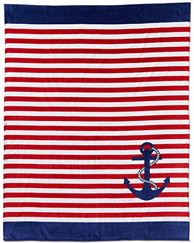Algopix Similar Product 15 - Dohler Stripes & Anchor Towel,58X74