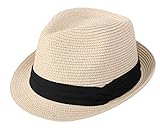 Algopix Similar Product 17 - Men  Womens Summer Straw Fedora Hat