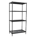 Algopix Similar Product 10 - Apollo Hardware Black 4Shelf Wire Mesh