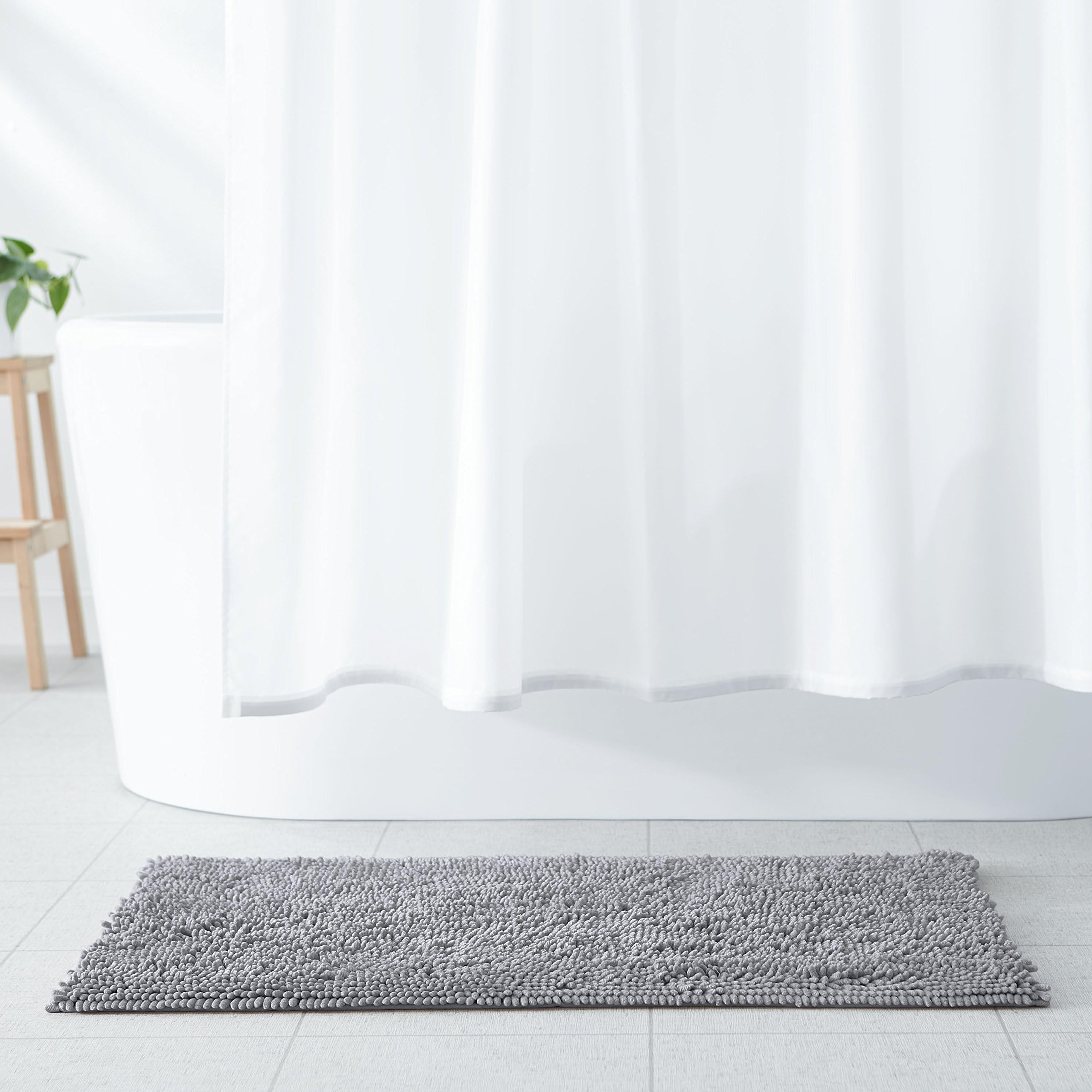 Algopix Similar Product 18 - Amazon Basics Platinum Bathroom Rugs