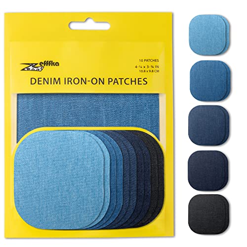 Algopix Similar Product 19 - ZEFFFKA Denim Ironon Jean Patches