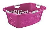 Algopix Similar Product 20 - Rotho Flowers Laundry Basket Pink 50