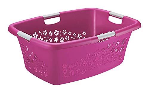 Algopix Similar Product 20 - Rotho Flowers Laundry Basket Pink 50