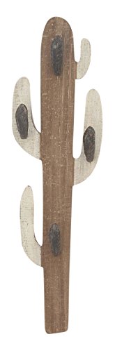 Algopix Similar Product 3 - Benzara Wood Wall Cactus Hook