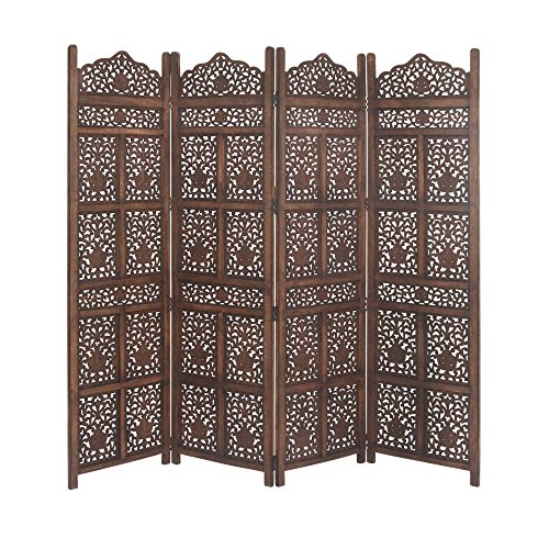 Algopix Similar Product 20 - Benzara Wood Panel Screen Distressed