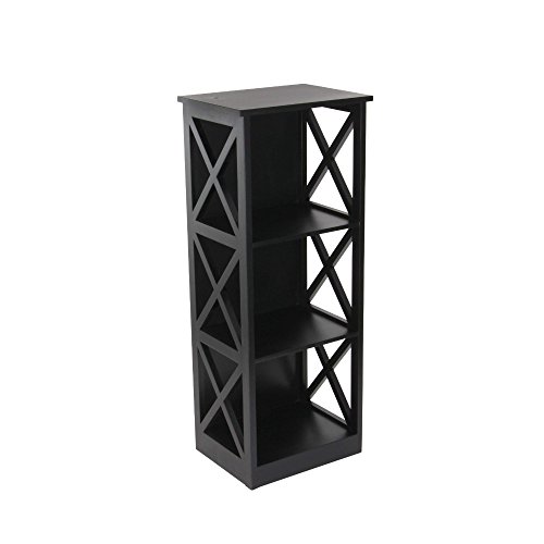 Algopix Similar Product 8 - Benzara Ebony Finish Wood Shelf