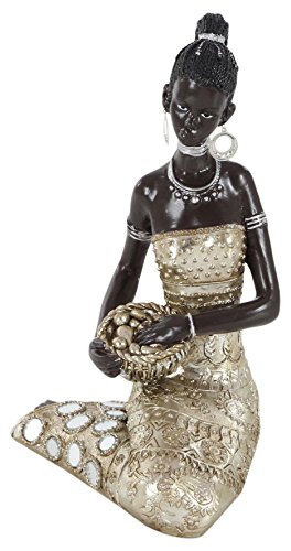 Algopix Similar Product 18 - Benzara Polystone Sitting African Lady