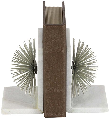 Algopix Similar Product 10 - Benzara Stalwart Metal Marble Bookend