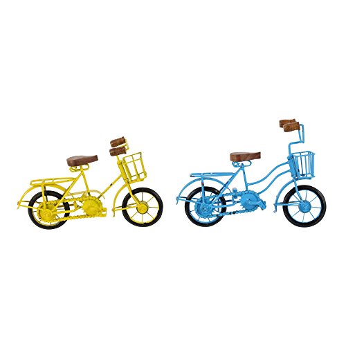 Algopix Similar Product 18 - Benzara 2 Assorted Bicycle Decor Blue