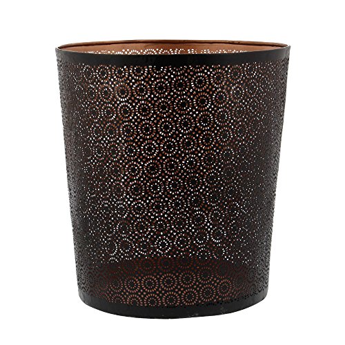 Algopix Similar Product 6 - Benzara Sturdy Waste Can in Black, Metal