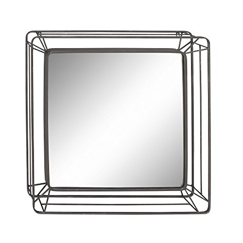 Algopix Similar Product 9 - Benzara Beautiful Gray Metal Wall Mirror