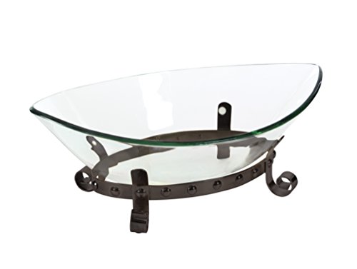 Algopix Similar Product 6 - Benzara Clear Glass Bowl with Metallic