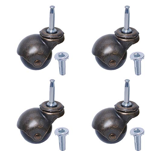 Algopix Similar Product 10 - Podoy Antique Casters Set of 4 Rolling