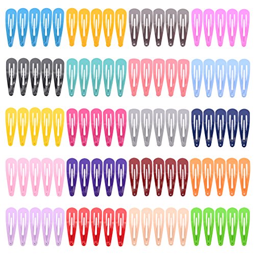 Algopix Similar Product 16 - 100 Pieces Solid Color 2 Inch Barrettes