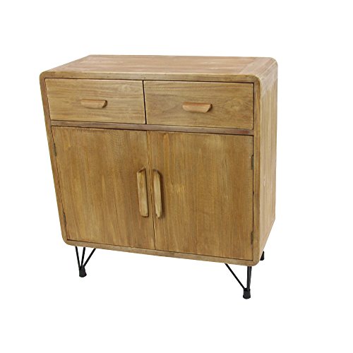 Algopix Similar Product 4 - Benzara Retro 2 Drawer 2 Door Accent