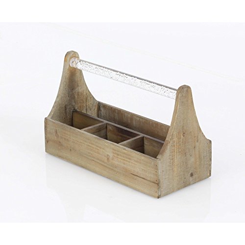 Algopix Similar Product 11 - Benzara Wood Wine Holder with Acrylic