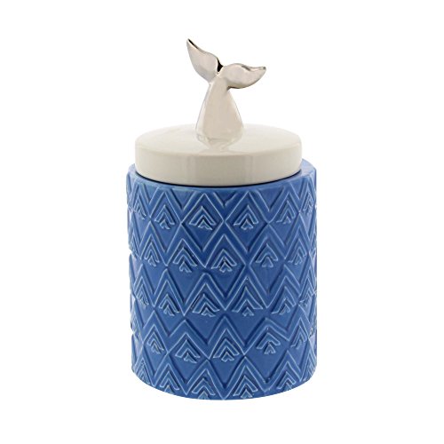 Algopix Similar Product 14 - Benzara Enticing Ceramic Jar Blue