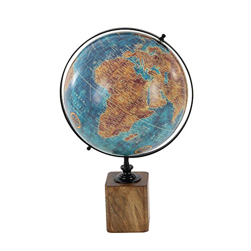 Algopix Similar Product 6 - Benzara Decorative Wood Pvc Globe Home