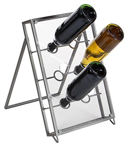 Algopix Similar Product 4 - Benzara Divergent Metal Acrylic Wine
