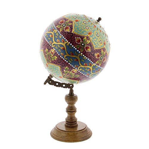 Algopix Similar Product 12 - Benzara Vivid Metal Pu Wood Marble Globe
