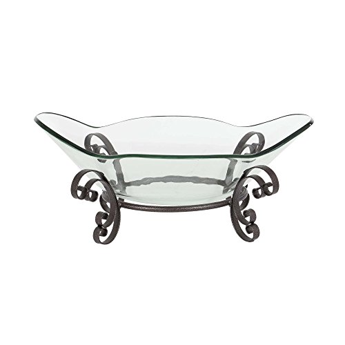 Algopix Similar Product 10 - Benzara Large Glass Stand Centerpiece