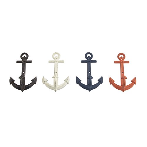 Algopix Similar Product 3 - Benzara 4 Assorted Metal Anchor Hook 4
