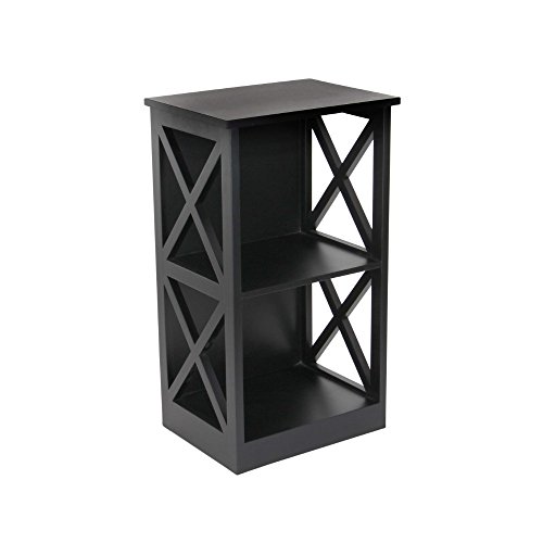 Algopix Similar Product 11 - Benzara Brawny Wood Shelf in Black