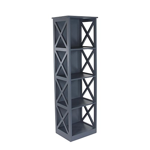 Algopix Similar Product 15 - Benzara Graceful Gray Wood Shelf