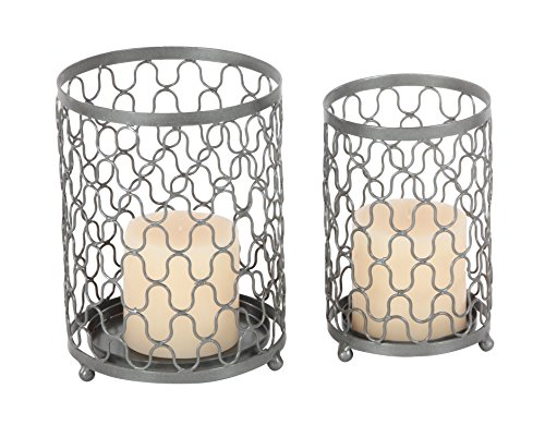 Algopix Similar Product 15 - Benzara Flashy Metal Gunmetal Candle