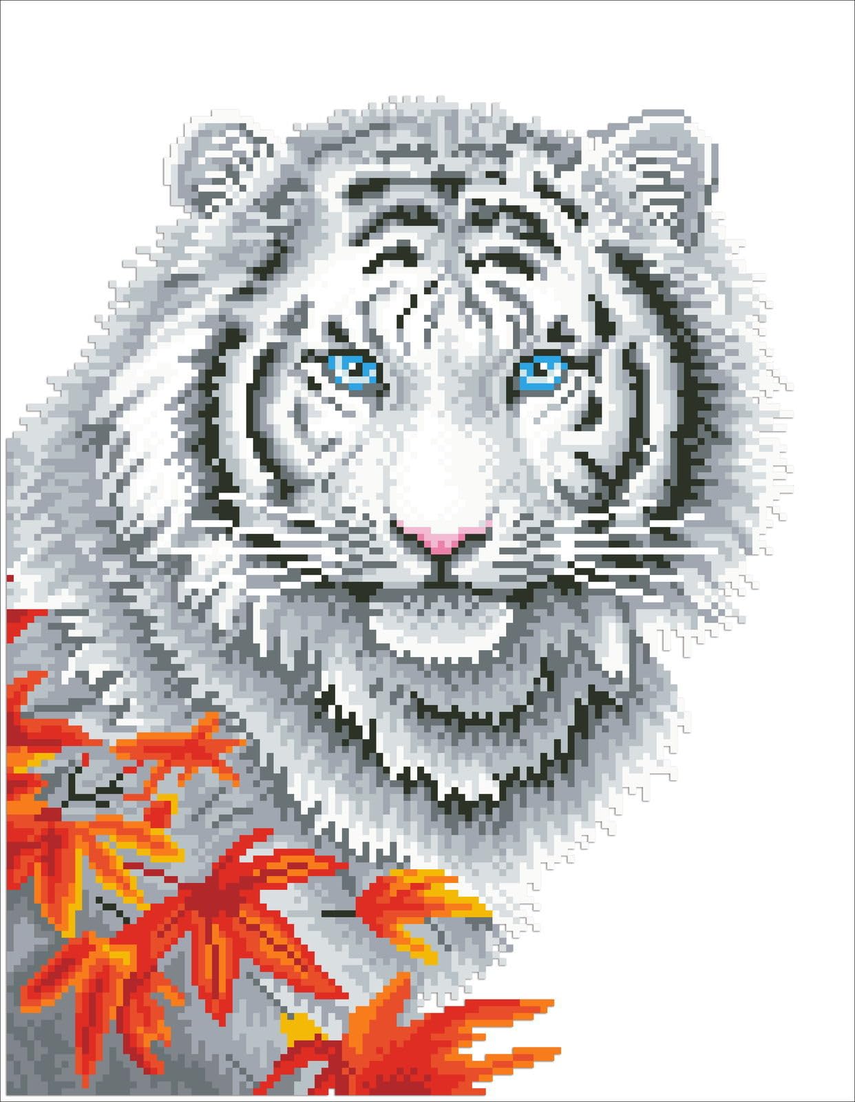 Algopix Similar Product 19 - Diamond Dotz White Tiger in Autumn