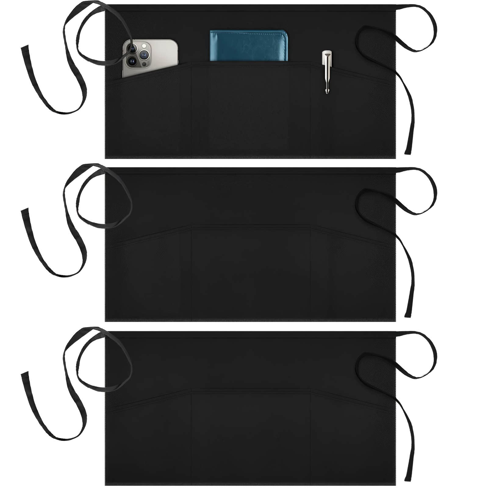 Algopix Similar Product 9 - Syntus 3 Pack Server Aprons with 3
