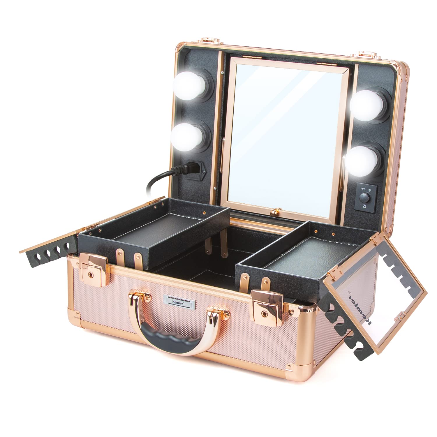 Algopix Similar Product 7 - Kemier Makeup Train Case  Cosmetic