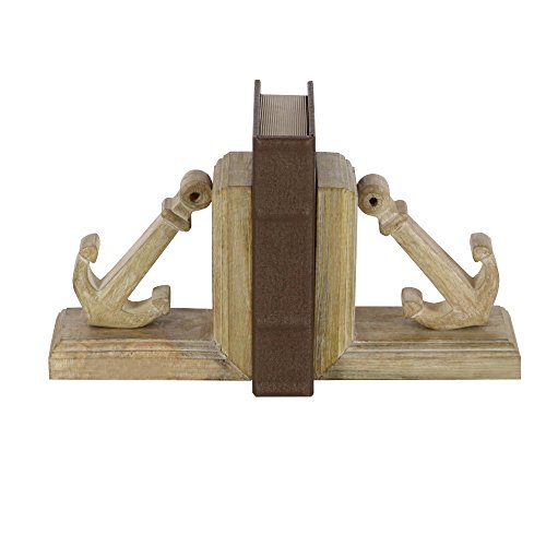 Algopix Similar Product 15 - Benzara Striking Wooden Nautical Bookend